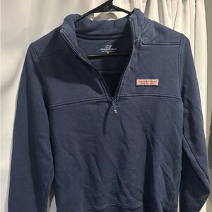 Vineyard Vines Womens Quarter Zip-Up in Deep Blue